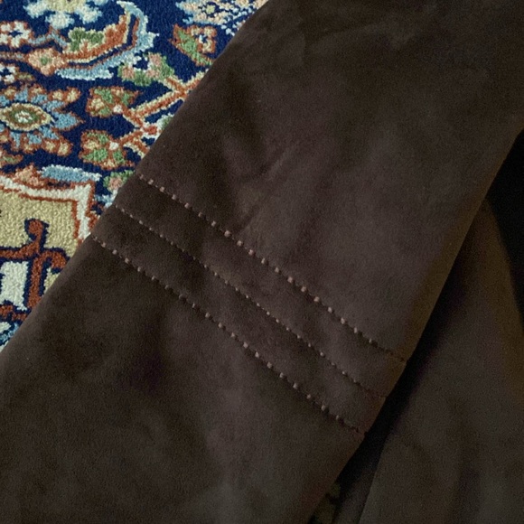 Liz Claiborne Faux Suede and Fur Lined Coat - Picture 2 of 7